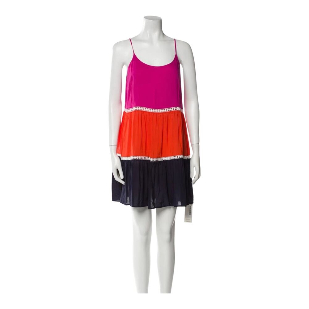 Tory Burch Colorblock Mini Tent Dress Scoop Neck Sleeveless Women's Sz Small